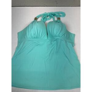 Victoria’s Secret Teal With Silver Details Tankini‎ Top Swimsuit XS Approximate
